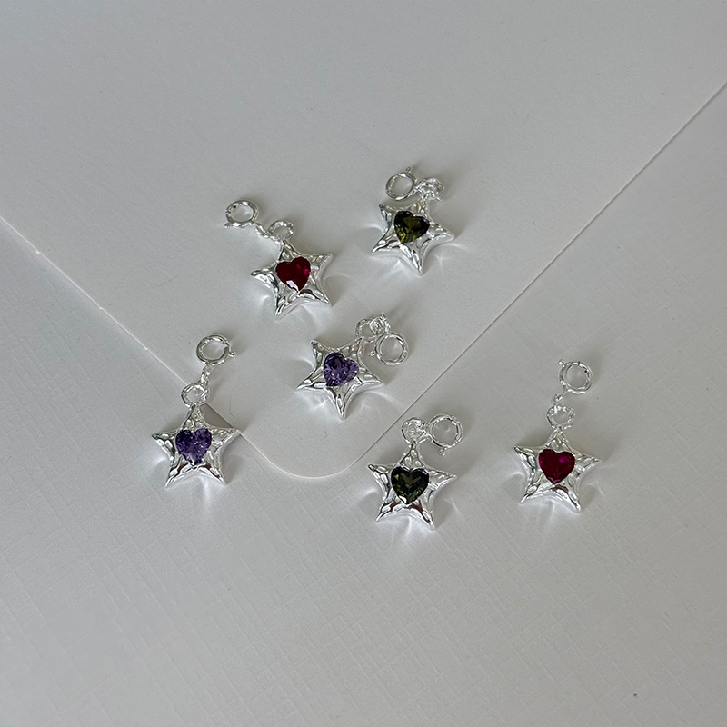 Jewelry Making In La - 925 Silver Pendant Star Charm Heart