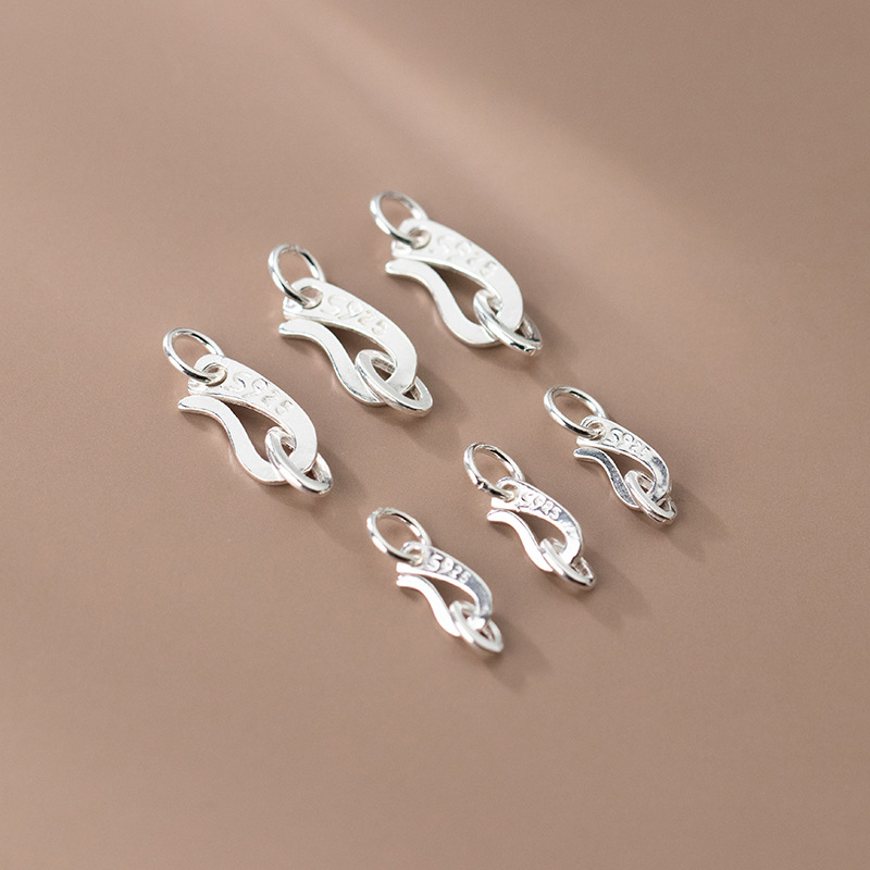 S925 Sterling Silver S Shape C - Jewelry Making In La 评论和价格