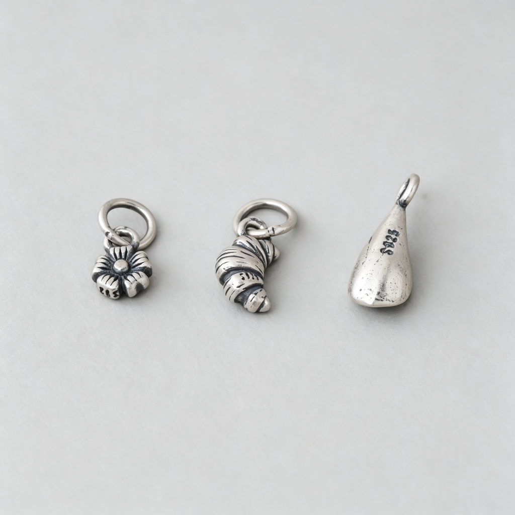 925 Silver Small Charms Retro  - Jewelry Making In La 评论和价格