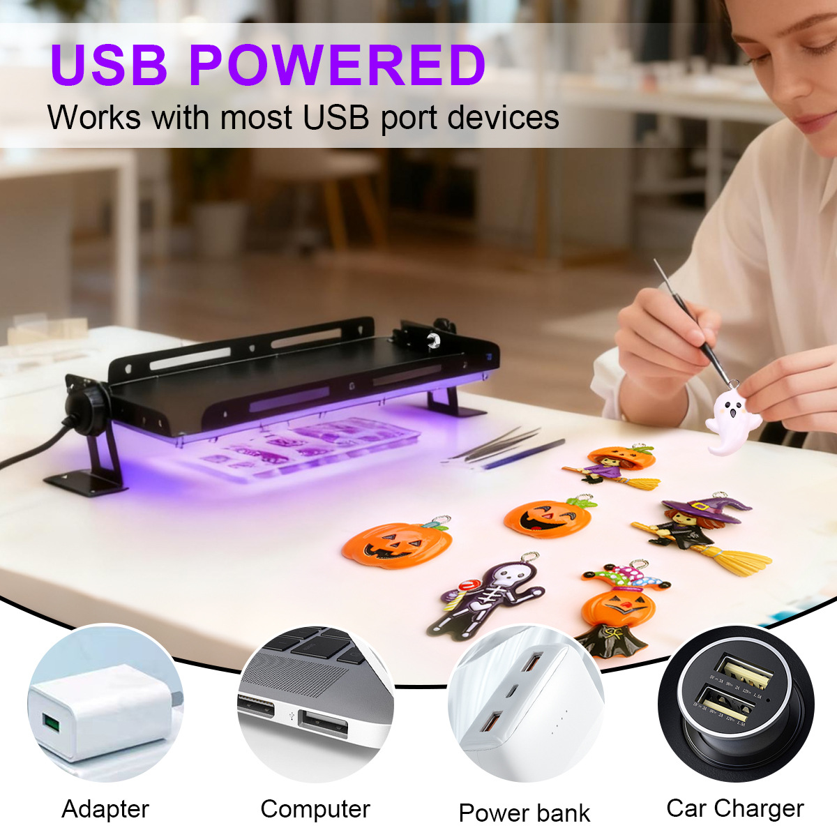 50 96 144 LED UV Resin Curing  - Jewelry Making Dc 评论和价格