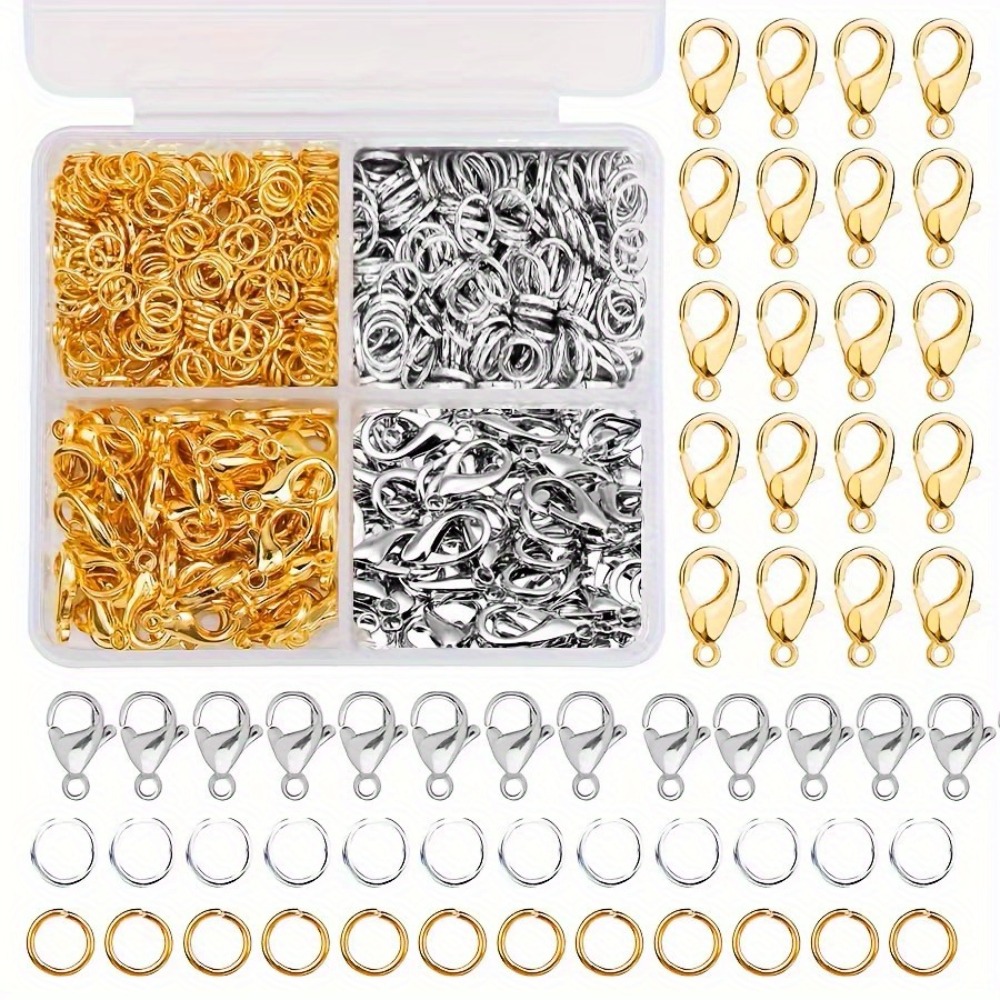 350/500 Pieces A Combination S - Lobster Clasp Silver 评论和价格