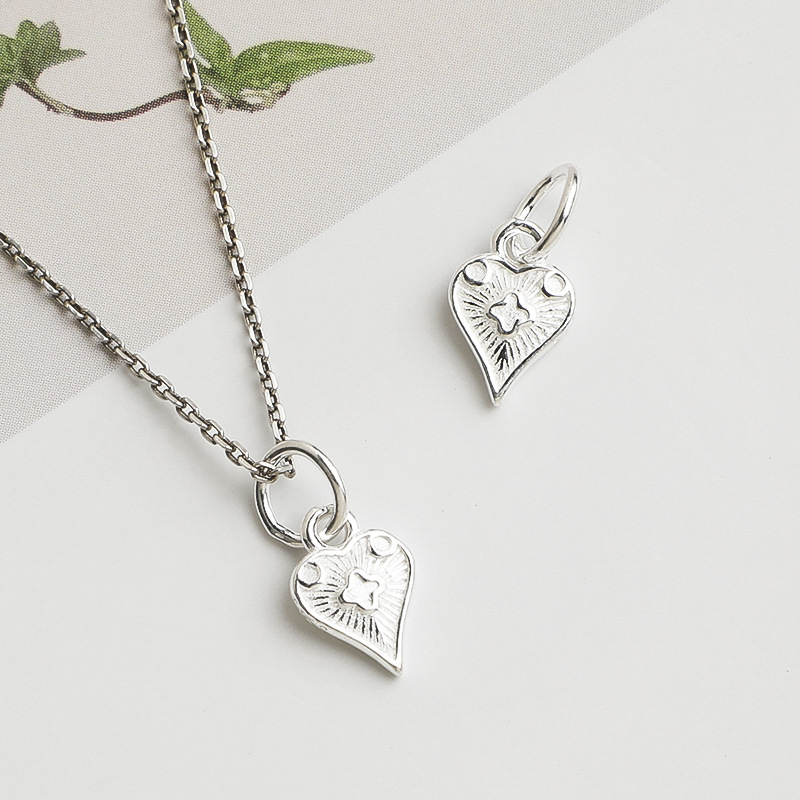 925 Silver Pendant Heart Charm - Jewelry Making In La 评论和价格