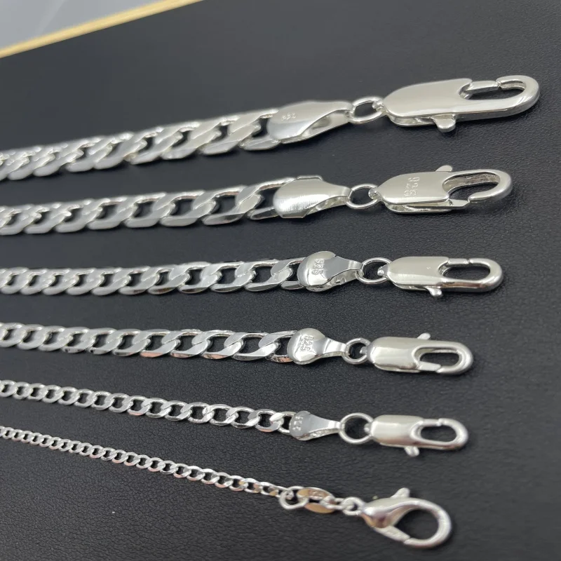 Men's 925 Sterling Silver Neck - Lobster Clasp Silver 评论和价格
