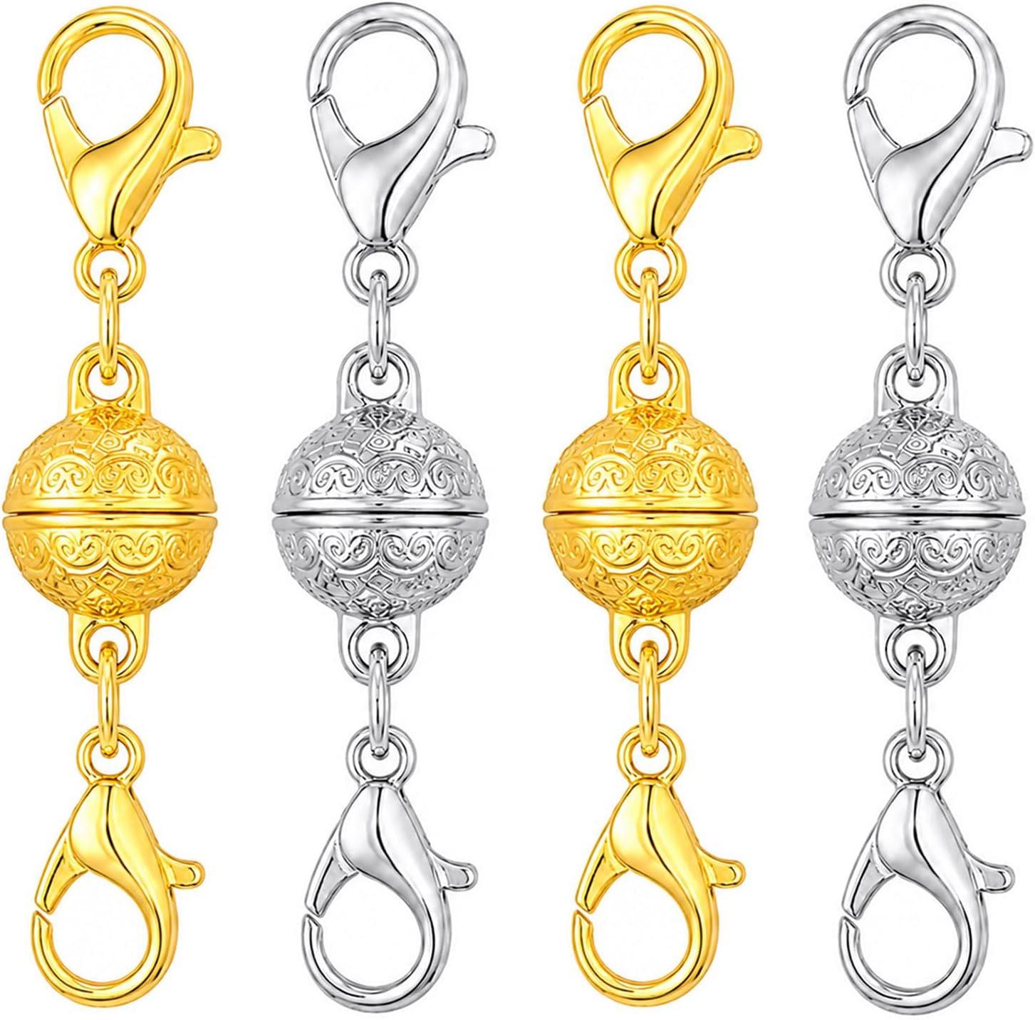 Magnetic Necklace Clasp with L - Lobster Clasp Silver 评论和价格